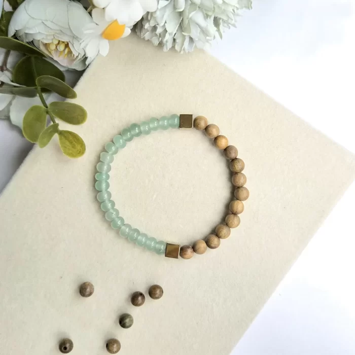 20250504_175852 Green Aventurine Sandalwood Bracelet - Image 1