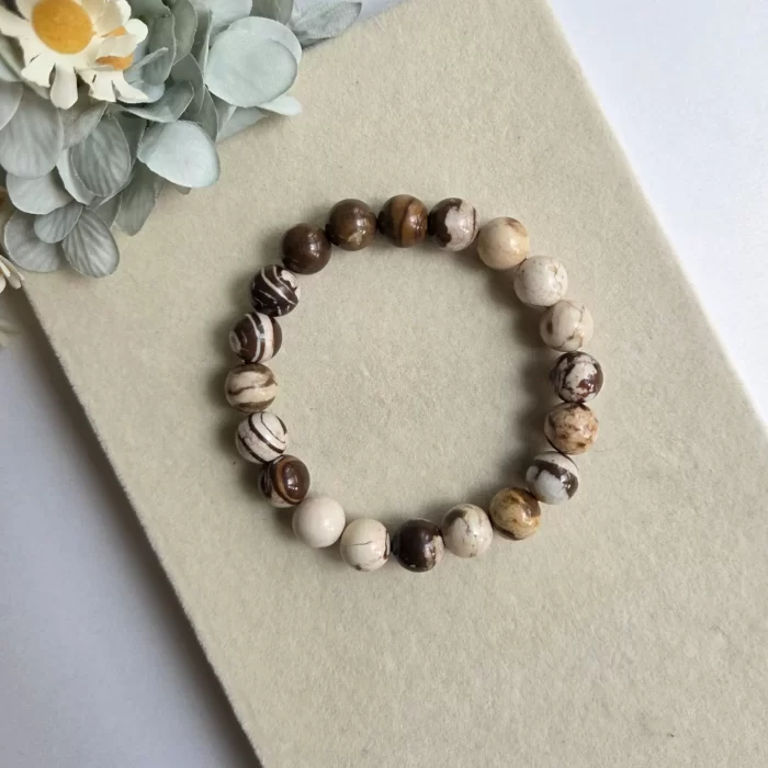 20250508_162350 (1) Australian Zebra Jasper Crystal Bracelet - Image 1