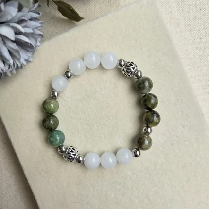 Emerald White Jade Bracelet
