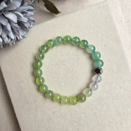 Green Agate & Hematite Bracelet