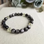 Faceted Silver Obsidian Lemon Citrine Bracelet - Image 4