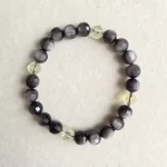Faceted Silver Obsidian Lemon Citrine Bracelet - Image 3