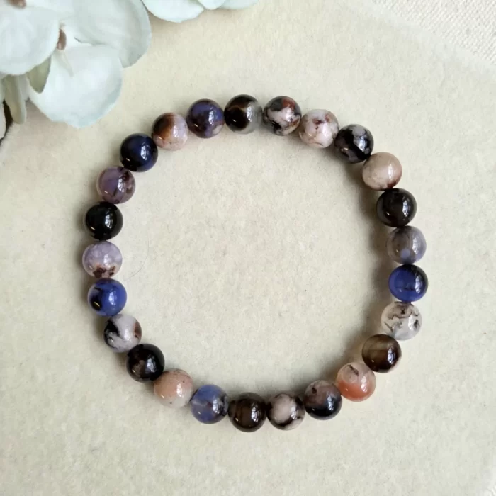 20250521_172227 Black Sakura Agate Bracelet - Image 5