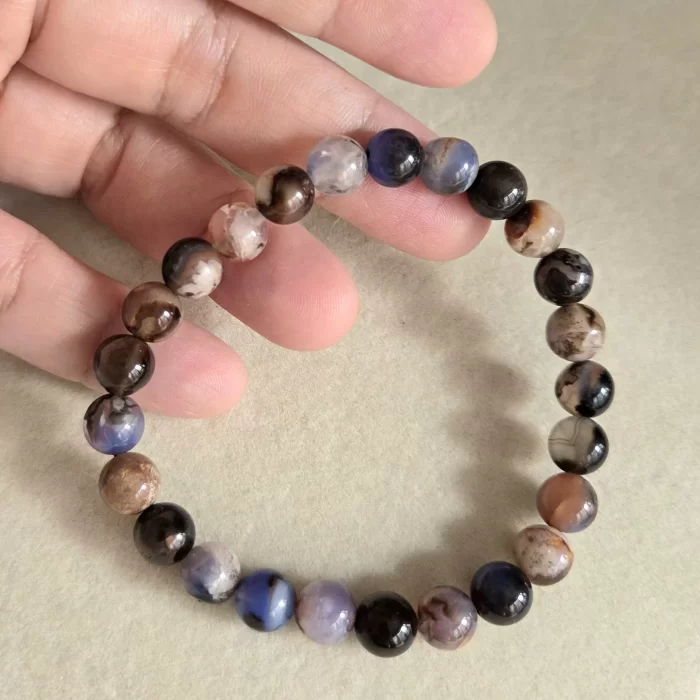 20250524_095218 Black Sakura Agate Bracelet - Image 6