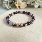 Black Sakura Agate Bracelet - Image 4