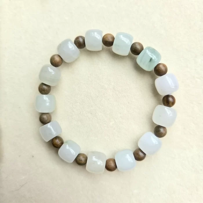 2505-05JD_white-jade-sandalwood-3 White Jade Sandalwood Bracelet - Image 3