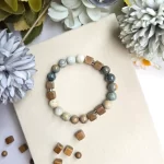Alashan Agate Sandalwood Bracelet - Image 3