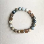 Alashan Agate Sandalwood Bracelet