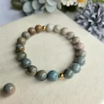 Alashan Agate Bracelet Gold