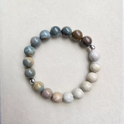 Alashan Agate Bracelet Silver