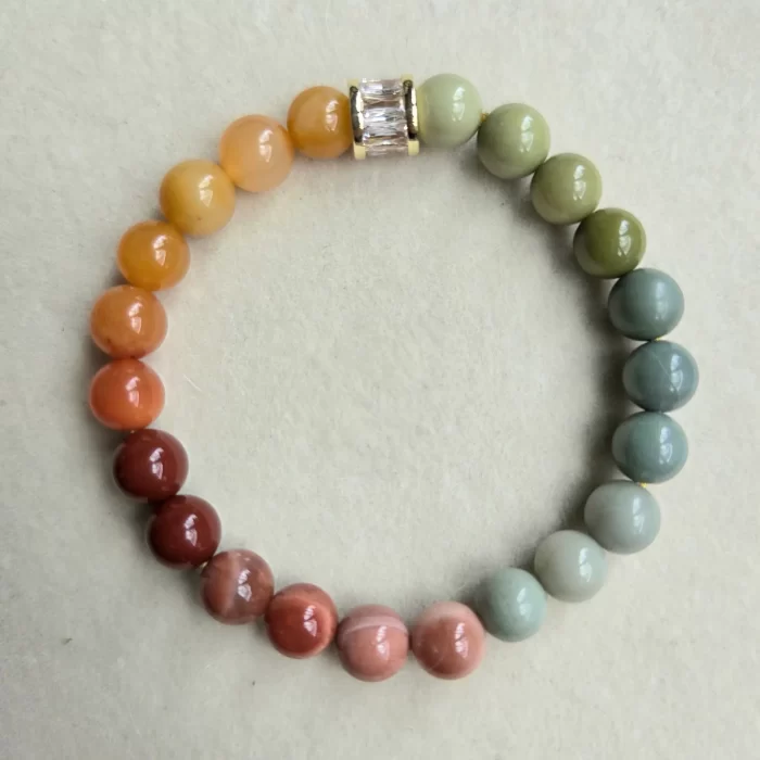 2505-10AA_rainbow-alashan-agate-2 Rainbow Alashan Agate Bracelet - Image 4
