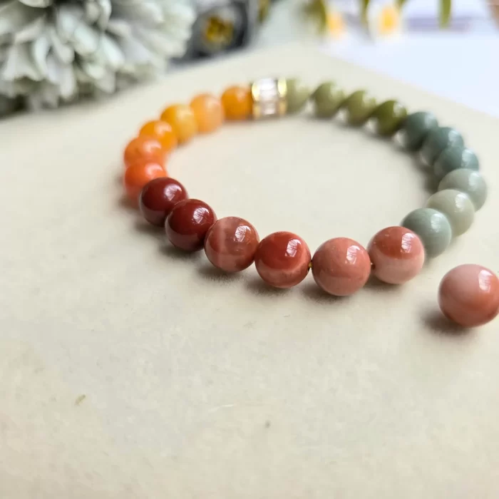 2505-10AA_rainbow-alashan-agate-3 Rainbow Alashan Agate Bracelet - Image 3
