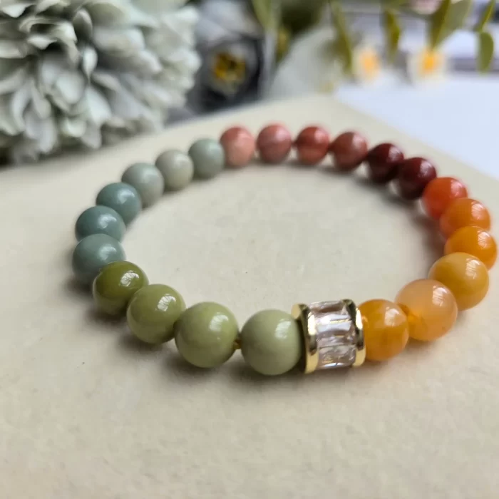 2505-10AA_rainbow-alashan-agate-4 Rainbow Alashan Agate Bracelet - Image 1