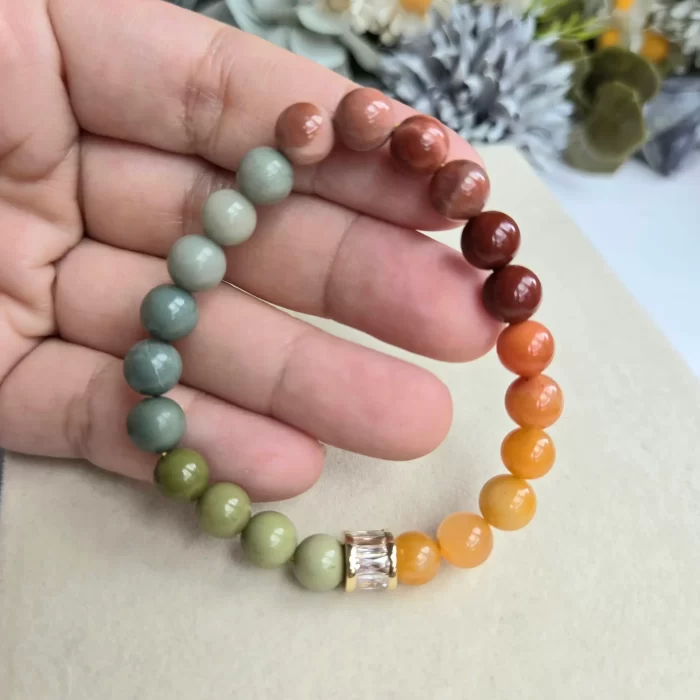 2505-10AA_rainbow-alashan-agate-7 Rainbow Alashan Agate Bracelet - Image 5