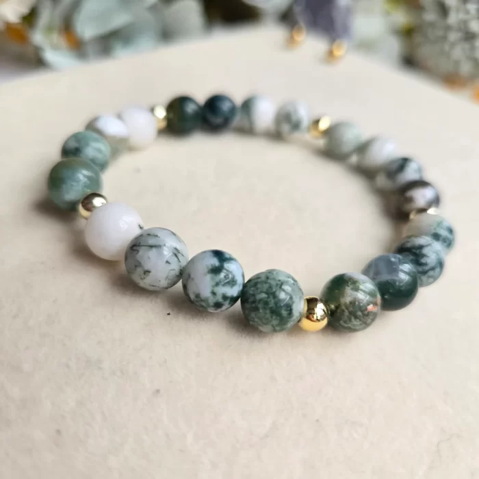 2505-11AG_tree-agate-5 Tree Agate Bracelet - Image 1