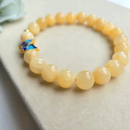 Yellow Jade Butterfly Bracelet