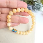 Yellow Jade Butterfly Bracelet - Image 3
