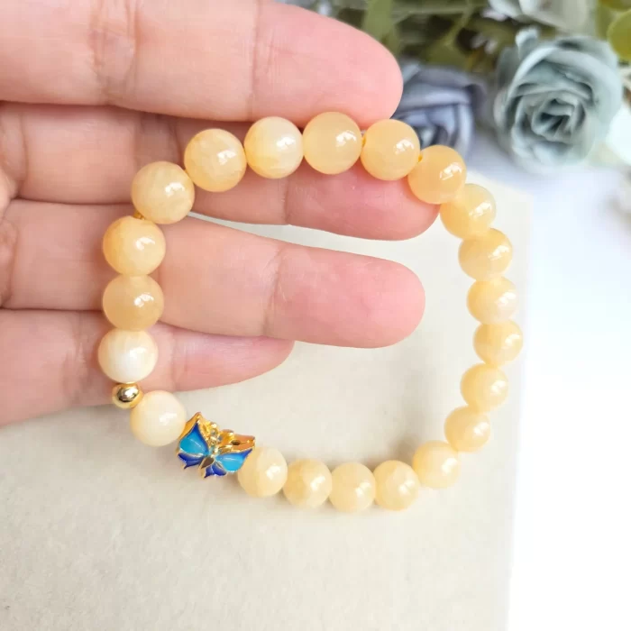2505-16JD_yellow-jade-butterfly-6 Yellow Jade Butterfly Bracelet - Image 3