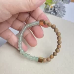 Green Aventurine Sandalwood Bracelet - Image 4