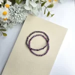 Faceted Purple Ruby Friendship Bracelet Set - Image 5
