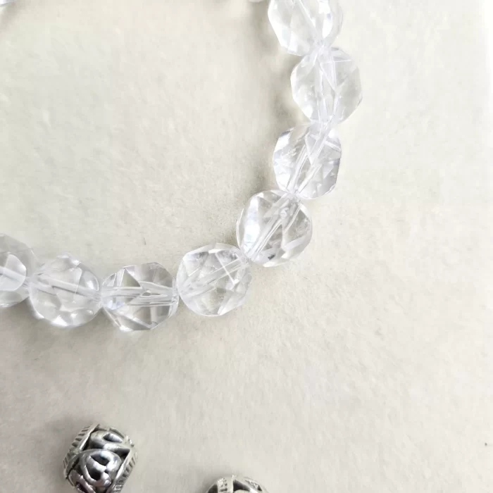 2505-22CQ_clear-quartz-2 Faceted High-Grade Clear Quartz Bracelet - Image 3