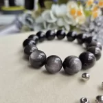 Silver Obsidian Bracelet - Image 2