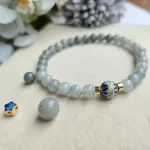 Myanmar Green Jade Lotus Bracelet - Image 2