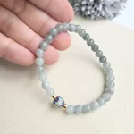 Myanmar Green Jade Lotus Bracelet - Image 5