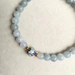 Myanmar Green Jade Lotus Bracelet - Image 4