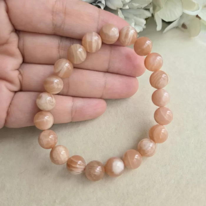 2505-44MS_orange-moonstone-bracelet-6 Orange Moonstone Bracelet - Image 5