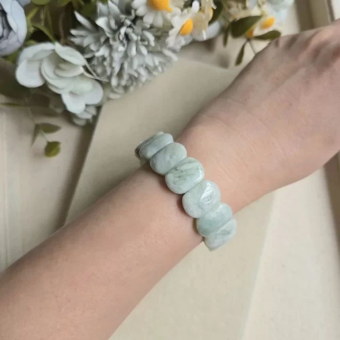 2505-49SJ_serpentine-jade-papan-bracelet-3 Serpentine Jade Papan Bracelet - Image 2