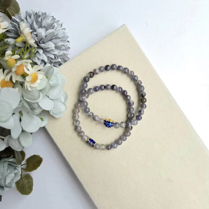 2505_27IO-matching-friendship-bracelet-iolite-1 Friendship Bracelets | Iolite Lotus Bracelets - Image 5