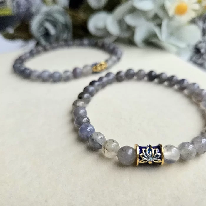 2505_27IO-matching-friendship-bracelet-iolite-3 Friendship Bracelets | Iolite Lotus Bracelets - Image 3