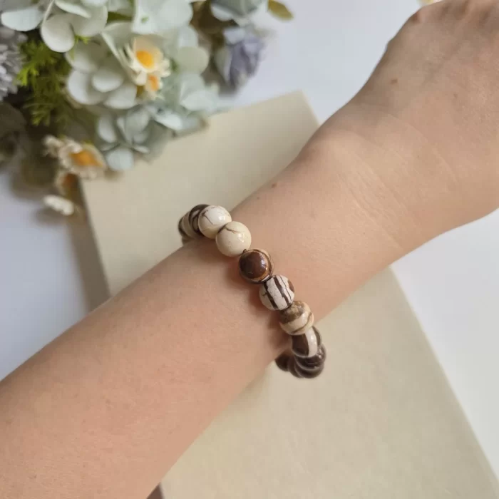 2505_31JP-australian-zebra-jasper-crystal-bracelet-4 Australian Zebra Jasper Crystal Bracelet - Image 2