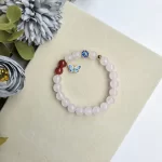 Rose Quartz & Carnelian with Butterfly Charm Bracelet - Image 5