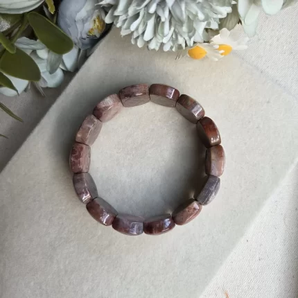 Coral Fossil Agate Papan Bracelet