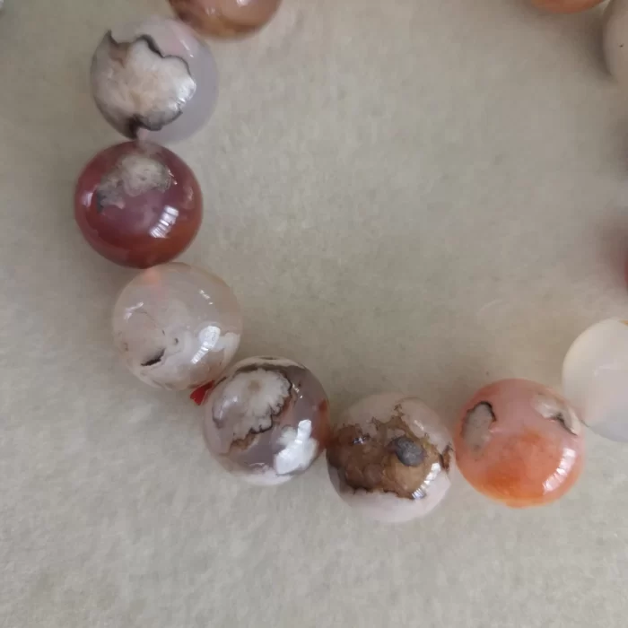 Red Sakura Agate Bracelet (4) Red Sakura Agate Bracelet - Image 7