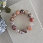 Red Sakura Agate Bracelet