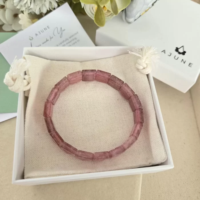 Strawberry Quartz Bracelet (5) Strawberry Quartz Papan Bracelet - Image 6
