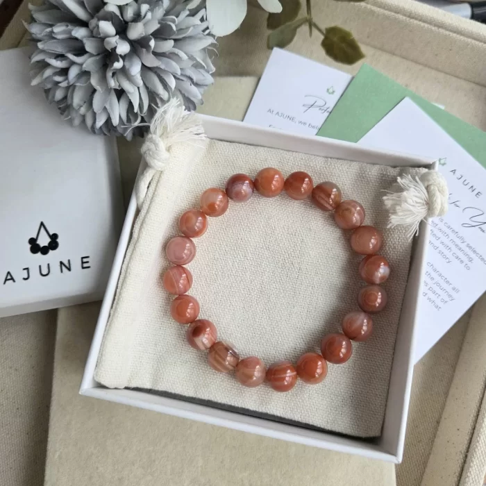 2505-75NA_Nanhong-Nan-Hong-South-Red-Agate-Bracelet (1) Nanhong South Red Agate Bracelet - Image 2