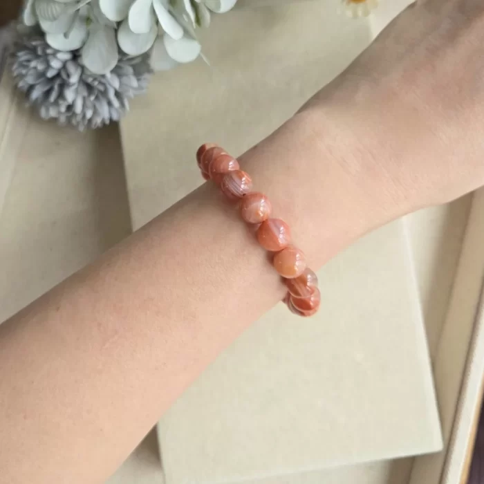 2505-75NA_Nanhong-Nan-Hong-South-Red-Agate-Bracelet (7) Nanhong South Red Agate Bracelet - Image 7