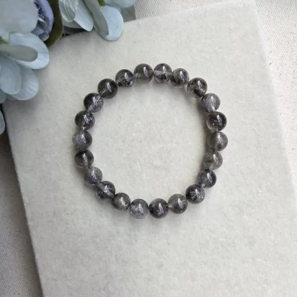 Black Herkimer Diamond Bracelet