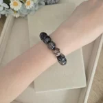 Black Sakura Agate Bracelet - Image 7