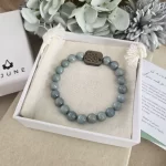 Blue Water Jade with Golden Obsidian Bracelet - Image 2