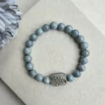 Blue Water Jade with Golden Obsidian Bracelet