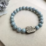 Blue Water Jade with Golden Obsidian Bracelet - Image 3