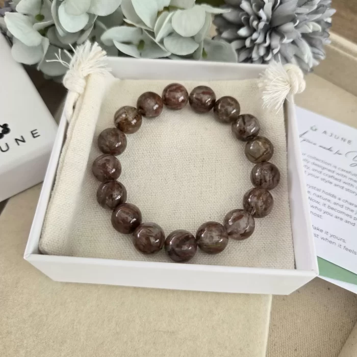 Red Green Rutile Phantom Quartz (2) Red-Green Rutile Phantom Quartz Bracelet - Image 6