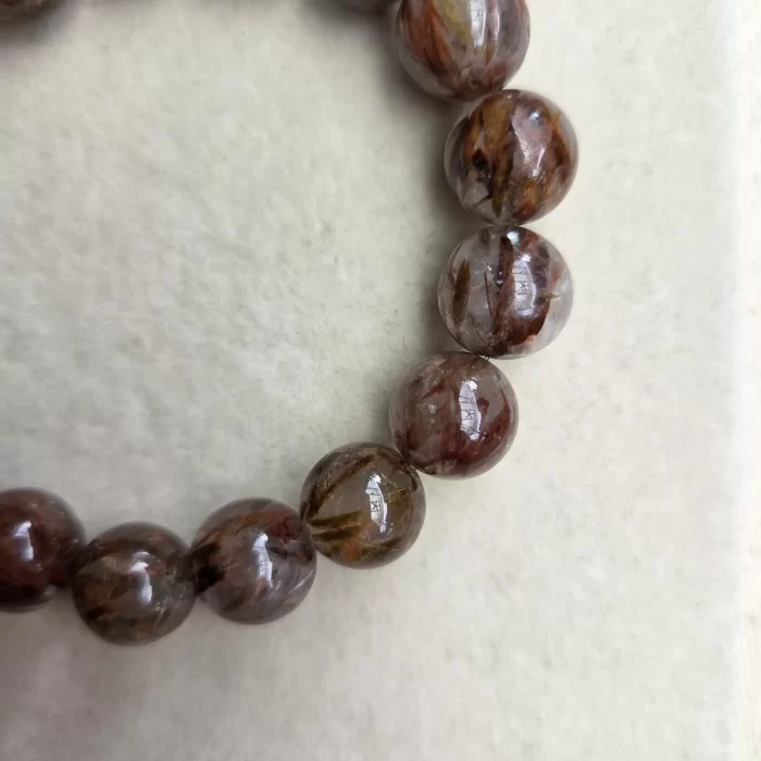 Red Green Rutile Phantom Quartz (4) Red-Green Rutile Phantom Quartz Bracelet - Image 5