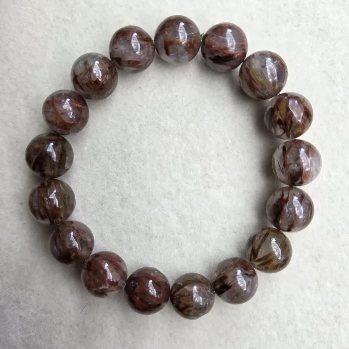 Red Green Rutile Phantom Quartz (8) Red-Green Rutile Phantom Quartz Bracelet - Image 7