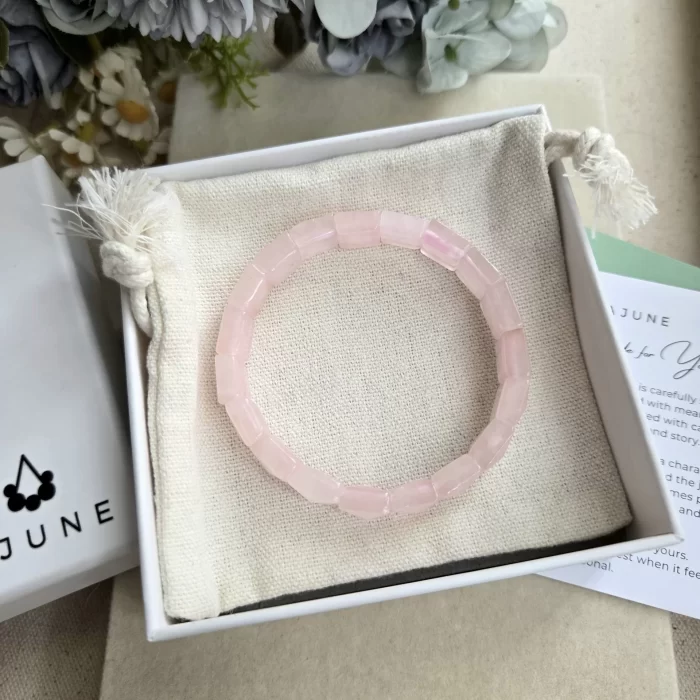 Rose Quartz Pappan Bracelet (2) Rose Quartz Papan Bracelet - Image 3